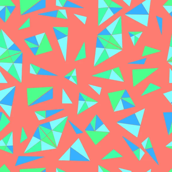 Birçok küçük üçgen mavi renkte parlak, geometrik desen, 