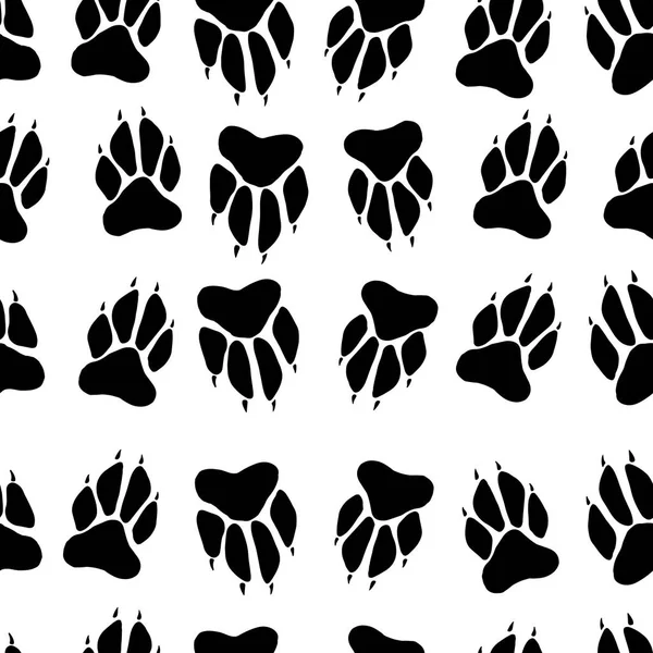 Siyah beyaz yazdırma köpek Künye seamless modeli pençe