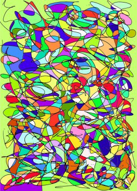 Karalamalar çok renkli desen cam adam lekeli, soyut