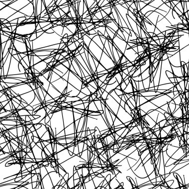 Dekoratif doodle seamless modeli, imitasyon tükenmez kalem blac