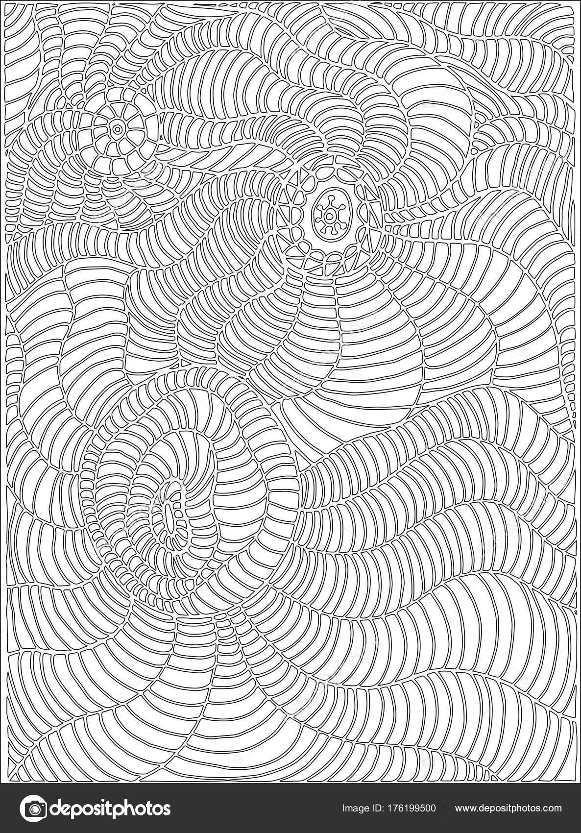 Kleurplaat Pagina Lijn Doodle Stijl Kunst Voor Kinderen En