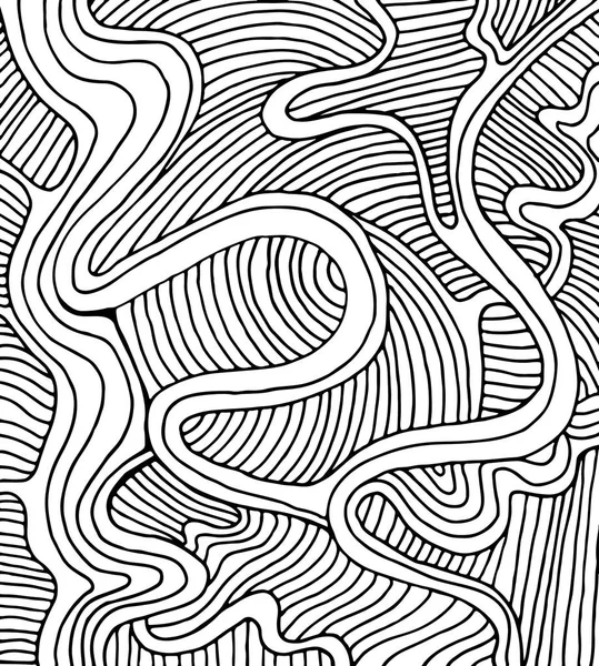 Desenho para colorir doodle wave pattern . — Vetor de Stock