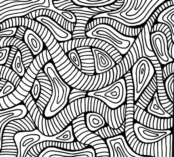 Coloriage ondulations doodle motif ornement — Image vectorielle