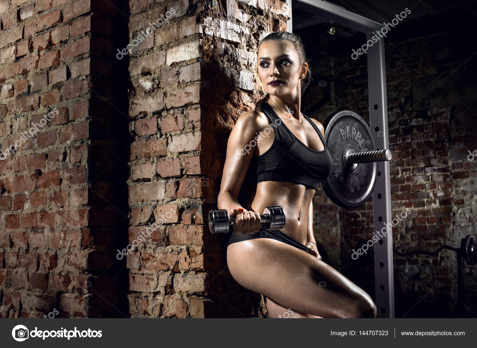 Young Fitness Girl Workout with Trainer in the Gym, Woman with Perfect  Muscular Body Stock Photo - Image of loss, legs: 98787830