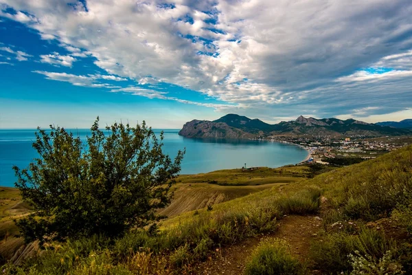 Beauty Nature Landscape Crimea Koktebel Town Horizontal Photo — Stock Photo, Image