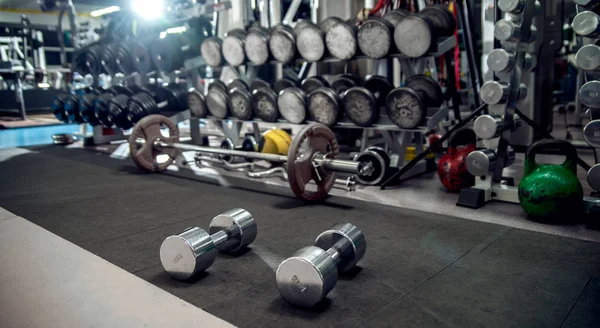 Gym interior with weight — Stock Photo, Image