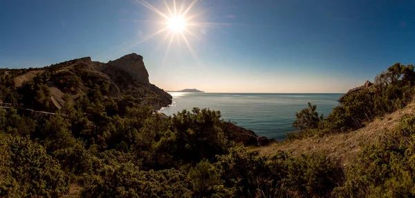 Skönhet naturen kväll eller morgon hav landskap — Stockfoto