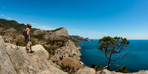 Τουρίστας στην παραλία — Φωτογραφία Αρχείου