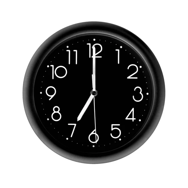 Round black clock — Stock Photo, Image