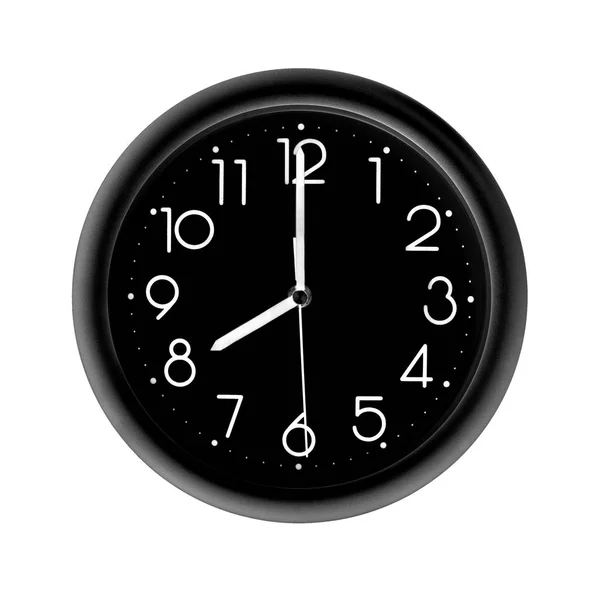 Round black clock — Stock Photo, Image