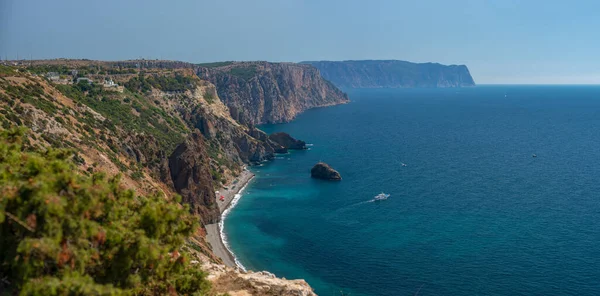 Beauté Nature Mer Paysage Crimée Sébastopol Cap Phiolent Fiolent Bord — Photo