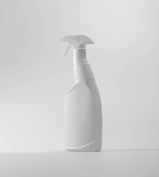 Limpiador Antiséptico Pulverizador Dispensador Aerosoles Bomba Botella Plástico Blanco Sobre —  Fotos de Stock