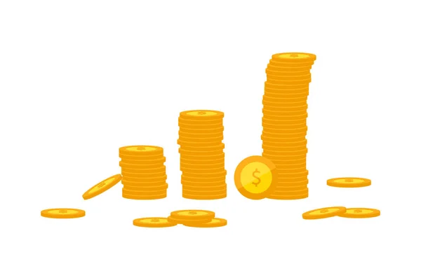 Pièce Monnaie Pile Dollar — Image vectorielle
