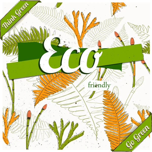 Eco friendly plakát. — Stockový vektor