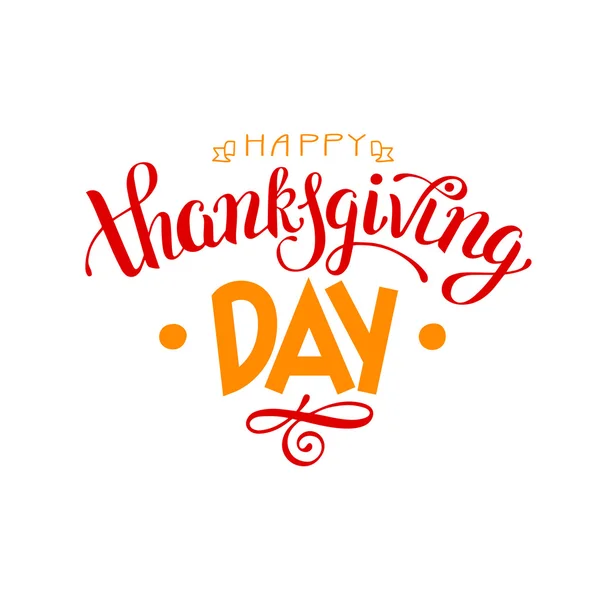 Happy Thanksgiving Day handwritten lettering inscription for gre — Διανυσματικό Αρχείο