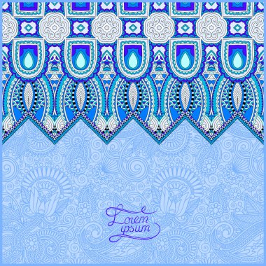 invitation card with ethnic background, royal ornamental design clipart