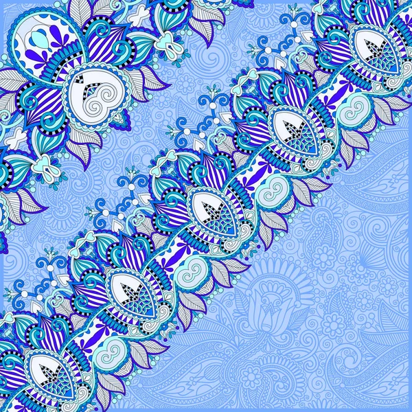 Fondo ornamental con cinta de flores, patrón de rayas, saludo — Vector de stock