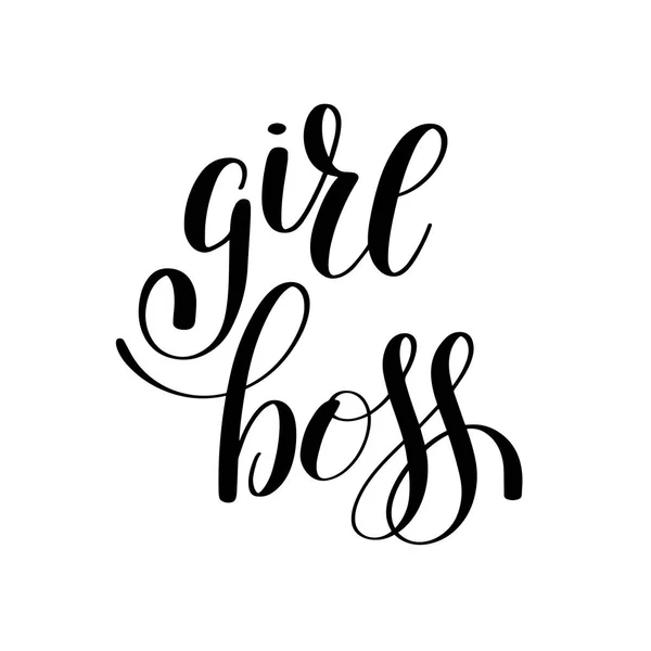 Dívka šéf vlastnoruční pozitivní inspirativní citát štětec typogra — Stockový vektor