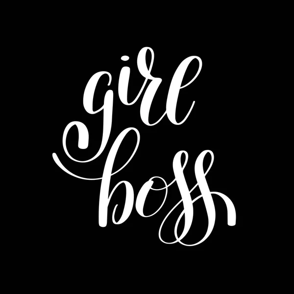 Dívka šéf vlastnoruční pozitivní inspirativní citát — Stockový vektor