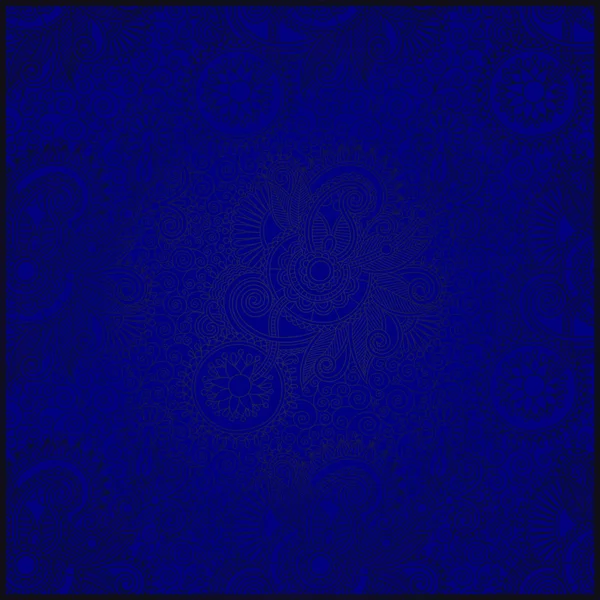 블루 빈티지 꽃 원활한 페이 즐 리 패턴 — 스톡 벡터
