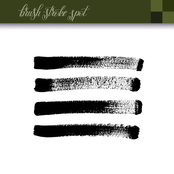 Abstract black ink hand drawing brush strokes spot element — Stock Vector