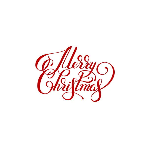 Boldog karácsonyt kézírásos szöveg felirat holiday p betűk — Stock Vector