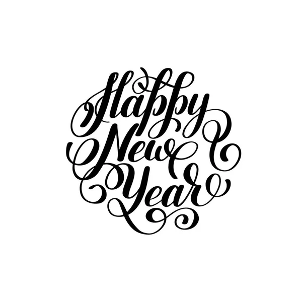 Happy New Year hand lettering congratulate inscription, Christma — Stock Vector