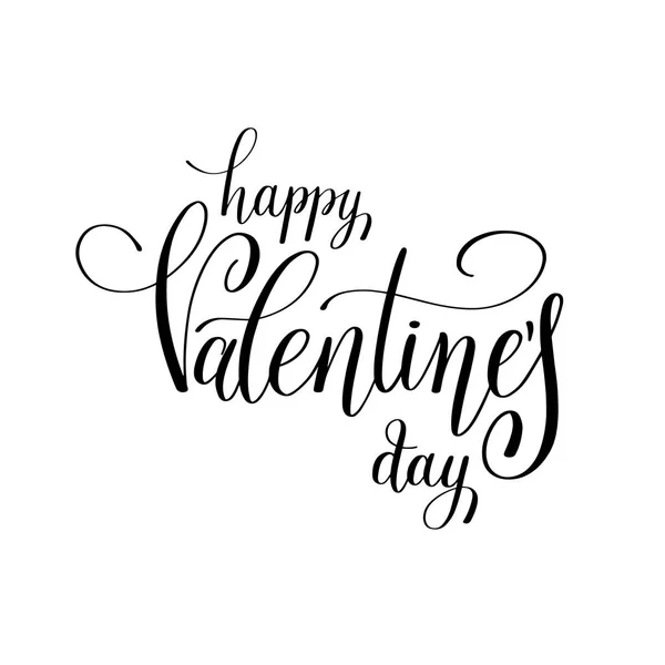 Feliz día de San Valentín escrito a mano letras diseño de vacaciones para gre — Archivo Imágenes Vectoriales