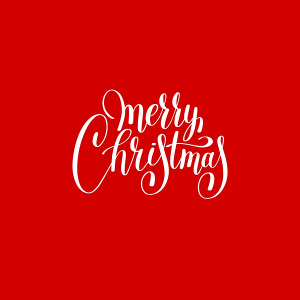 Boldog karácsonyi piros kézzel írott betűkkel a felirat holiday ph — Stock Vector