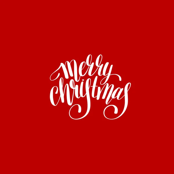 Feliz Navidad rojo letra manuscrita inscripción vacaciones ph — Vector de stock