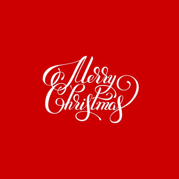 Merry christmas rood handgeschreven inscriptie vakantie ph belettering — Stockvector