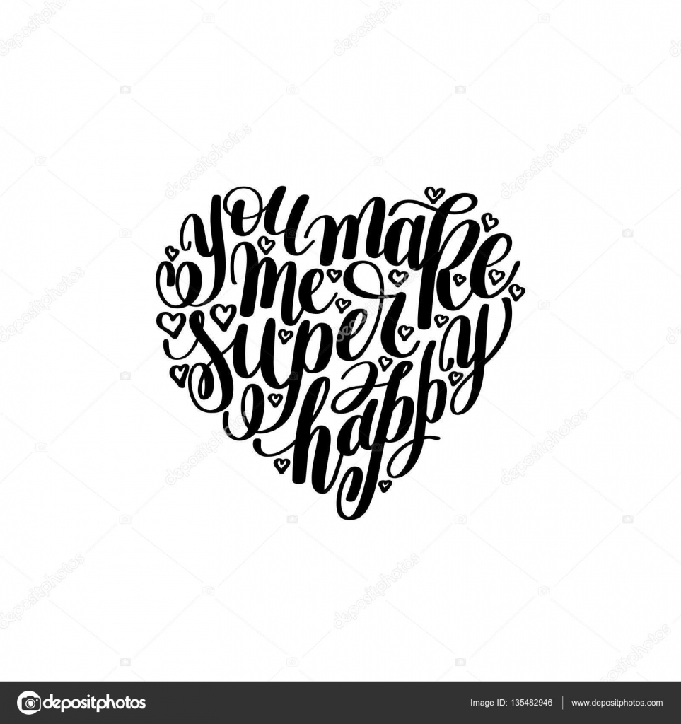 Tu Me Rends Super Heureux Lettrage Ecrit A La Main Citation Sur L Amour Image Vectorielle Par Karakotsya C Illustration Tu Me Rends Super Heureux Lettrage Ecrit A La Main Citation Sur L Amour Image Vectorielle Par Karakotsya C Illustration