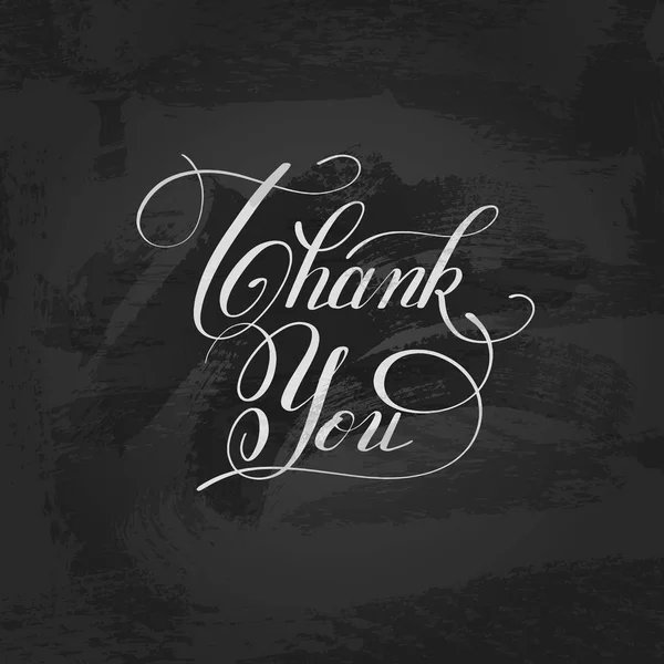 Modern calligraphy thank you handwritten lettering — Stock Vector