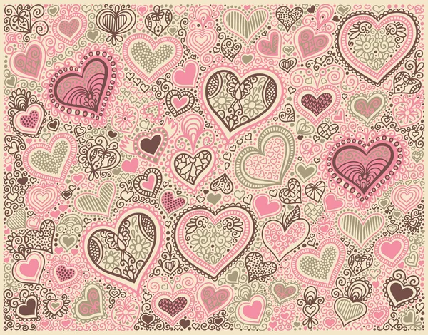 Hart vorm achtergrond in pastel kleuren aan Valentijnsdag — Stockvector