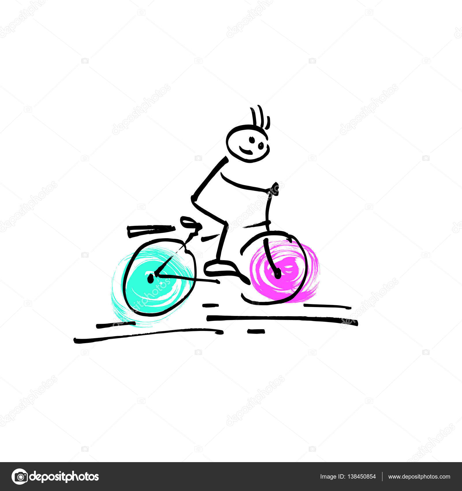 strichmännchen fahrrad