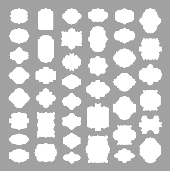 41 빈 프레임, 레이블, 우아한 배너 스티커 품에의 세트 — 스톡 벡터