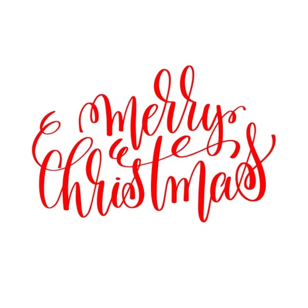 Buon Natale iscrizione lettering mano per le vacanze invernali — Vettoriale Stock