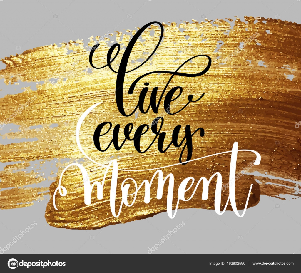 Enjoy every moment hand lettering positive quote Vector Image