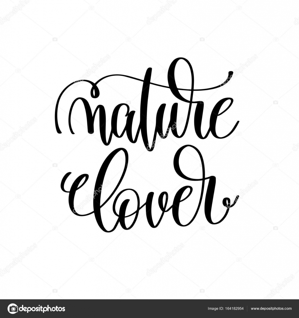 Nature lover hand lettering inscription to healthy life — Stock