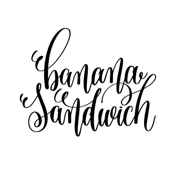 Muzlu sandviç - el yazı yazıt sağlıklı yaşam için — Stok Vektör