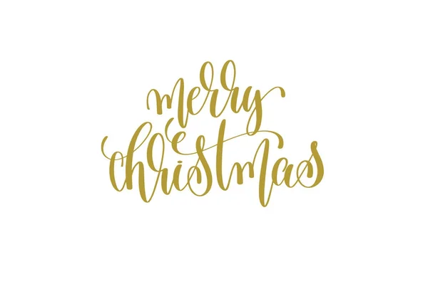 Merry christmas hand belettering vakantie inscriptie met kerst — Stockvector