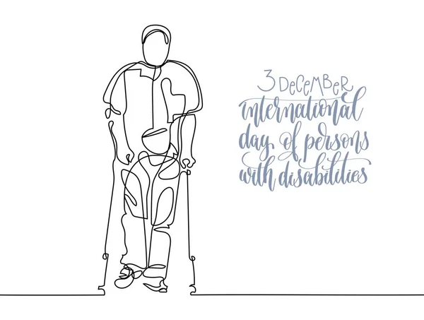 3 грудня Всесвітній день боротьби з інвалідністю — стоковий вектор