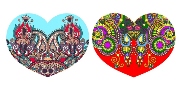 Ornamentale floreale a forma di cuore a San Valentino design giorno — Vettoriale Stock