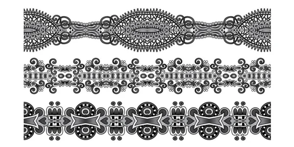 Patrón de rayas ornamentales, paisley diseño floral a la tela — Vector de stock