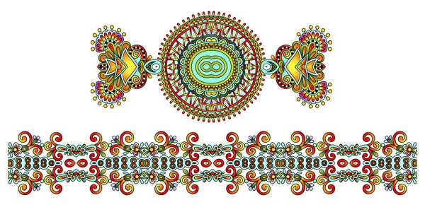 Paisley цветочный узор в этническом стиле, индийский декоративный цветочный — стоковый вектор