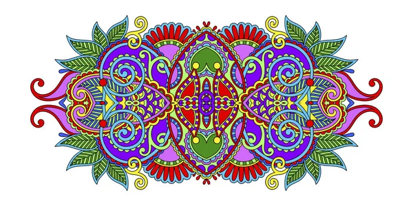 Этнические цветочные paisley шаблон, декоративный дизайн для печати — стоковый вектор
