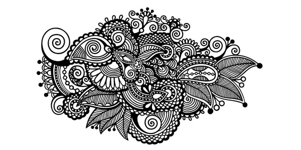 Декоративный Пейсли дизайн, цветочный индийский узор — стоковый вектор