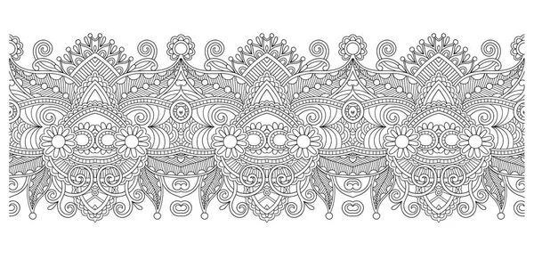 Decoratieve stripe patroon, paisley bloemdessin — Stockvector