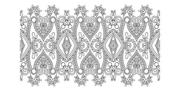 Motif à rayures décoratives, motif floral paisley — Image vectorielle