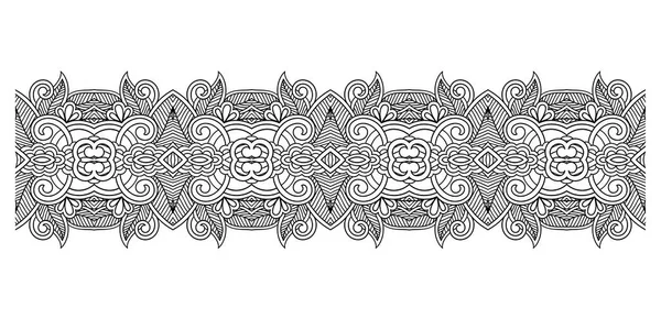 Dekoratives Streifenmuster, Paisley-Blumenmuster — Stockvektor